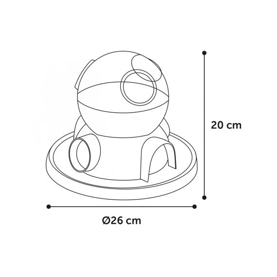 Ps Interactief Kattenspeelgoed Diso Wit/Blauw 26X20Cm