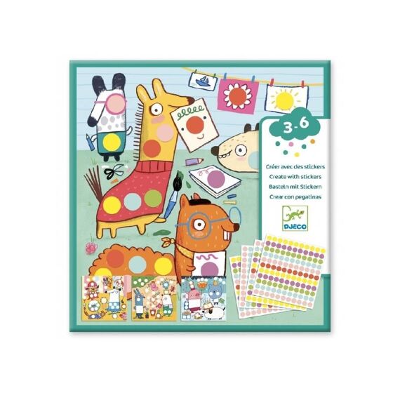 Djeco Stickers Creeren Met Ronde Stickers 3-6J