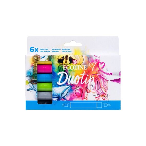 Ecoline Ecobrush Duotip Basic Set 6