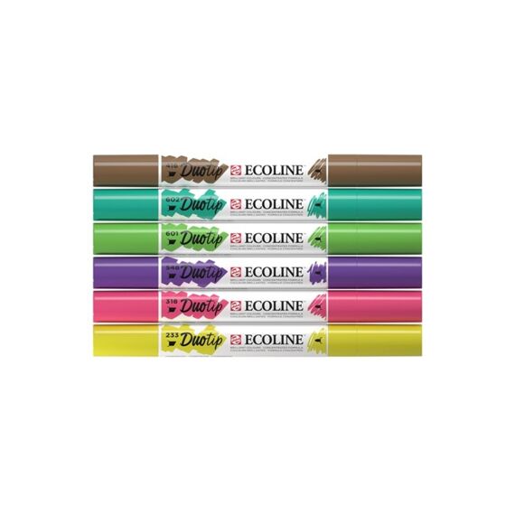 Ecoline Ecobrush Duotip Botanic Set 6