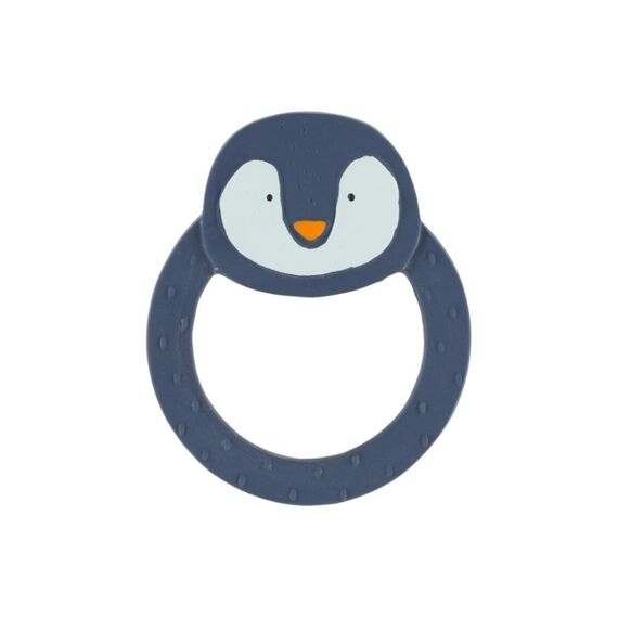 Trixie Natural Rubber Rond Bijtring Mr. Penguin