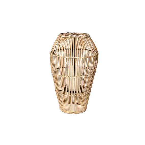Lantern Balsas Bamboo W/Glass D20X34Cm