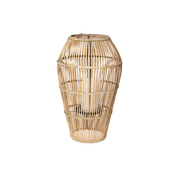 Lantern Balsas Bamboo W/Glass D26X42Cm