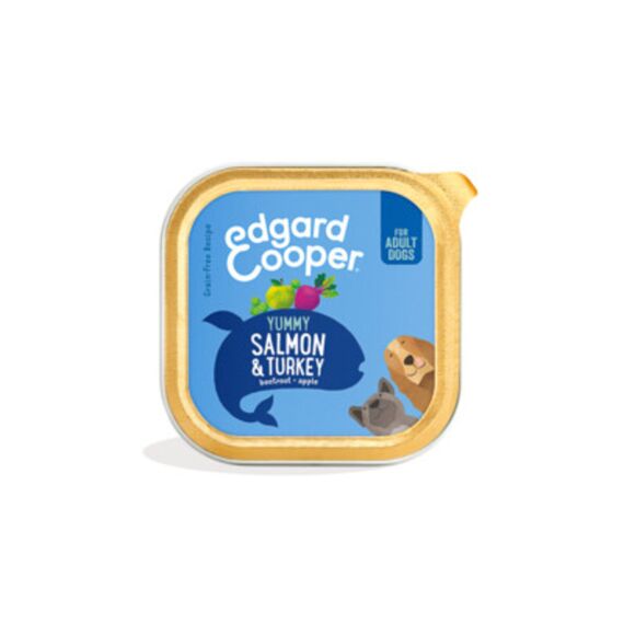 Edgard & Cooper Adult Dog Salmon & Turkey With Beetroot, Apple And Peas Cup Paté 150Gr