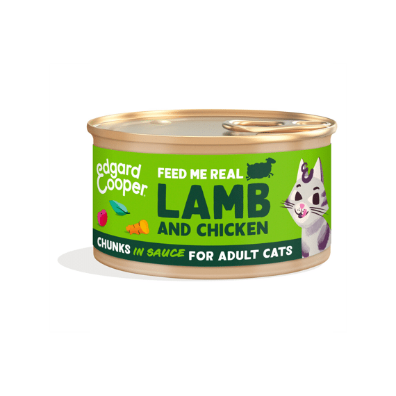 Edgard & Cooper Adult Cat Lamb & Free-Run Chicken Chunks In Sauce 85Gr
