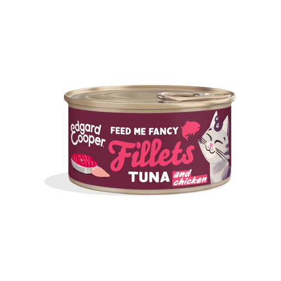 Edgard & Cooper Adult Cat Fresh Wild-Caught Tuna & Free-Run Chicken Fillets 70Gr