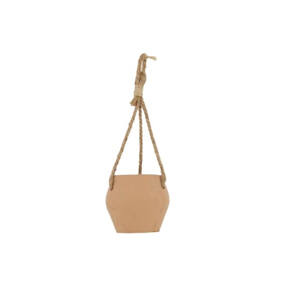 Planter Hanging Terracotta With Rope D9.5X8.5Cm Sand