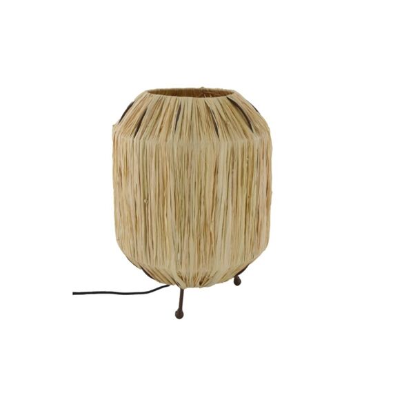 Table Lamp Raffia 22X22X28Cm Natural