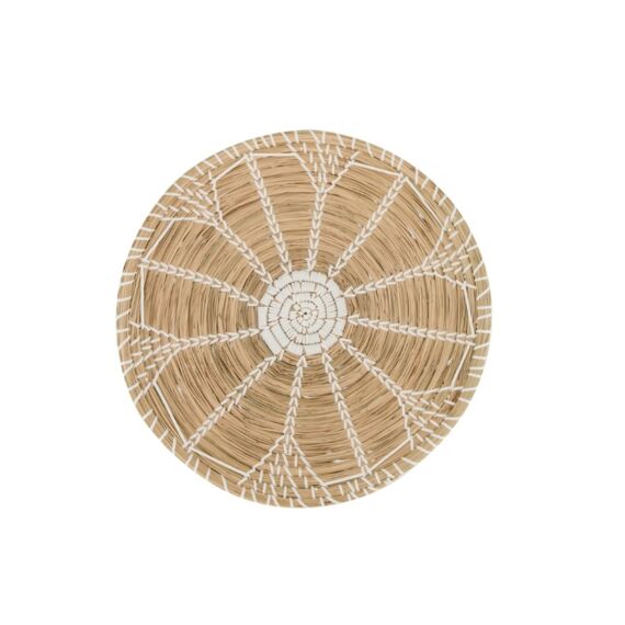 Wall Art Seagrass D40X5Cm Natural/White