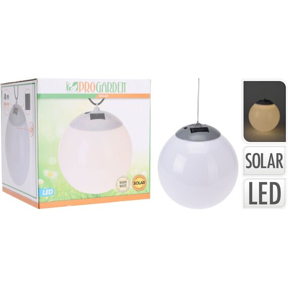 Pro Garden Solarlamp Pp Dia 20Cm Met 4X W