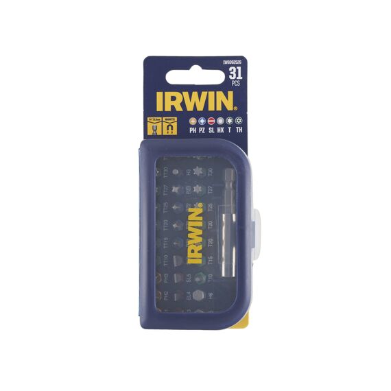 Irwin Compacte 31-Delige Bitset.  Magnetische Bithouder. Lengte Bits: 25Mm.