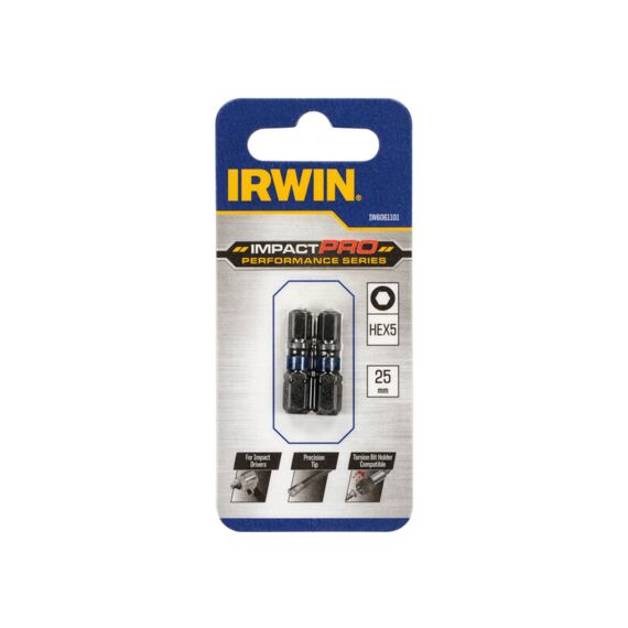 Irwin Impact Pro 25Mm Hex5 - 2 Delig