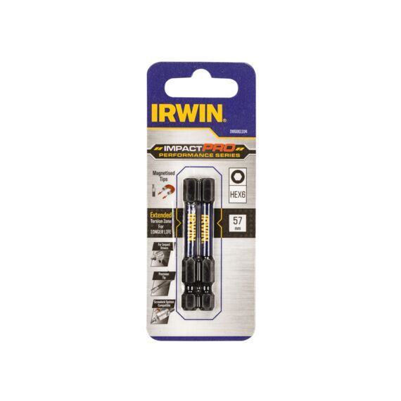 Irwin Impact Pro 57Mm Hex6 - 2 Delig