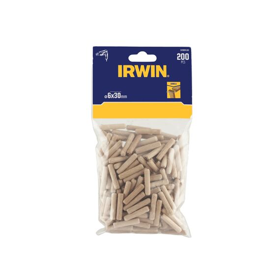 Irwin Deuvels, 200 Stuks, 30Mm Lengte 6Mm