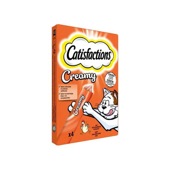 Catisfactions Creamy Snack Kip 4X10Gr
