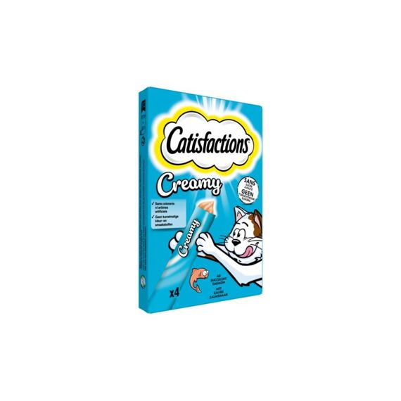 Catisfactions Creamy Snack Zalm 4X10Gr