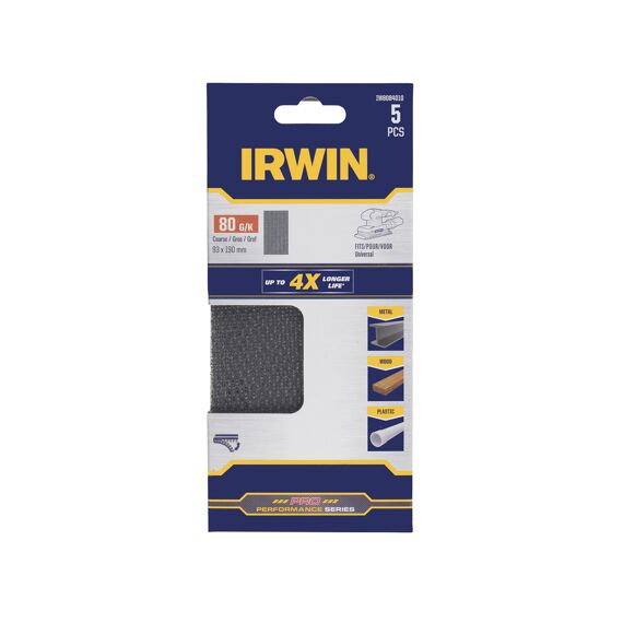 Irwin Schuurgaas 1/3 Vlakschuur Zool 189X91Mm Met Klittenband, , K80