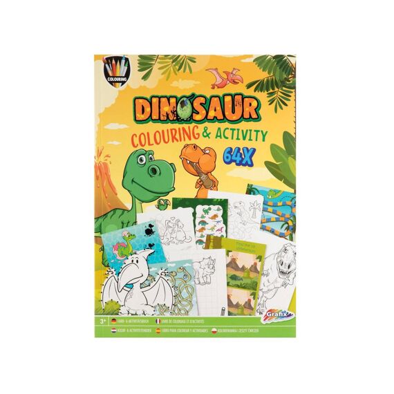 Kleur- En Activiteitenboek A4 Dino 64 Pagina's