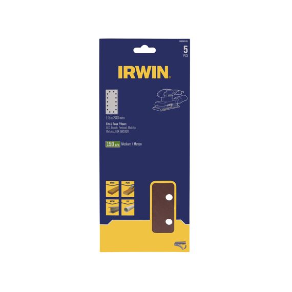 Irwin Schuurstroken 1/2 Vlakschuur Diameter 115X230Mm K150 (115X230Mm)