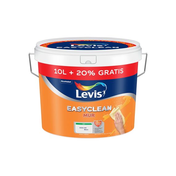 Levis Easyclean Mur Mat Wit 10L+20%