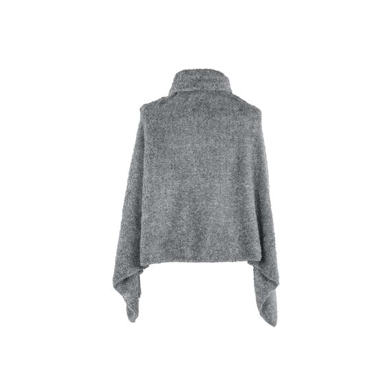 Tiseco Poncho Cosy Teddy Sherpa Bi-Tone 75X150Cm Grey