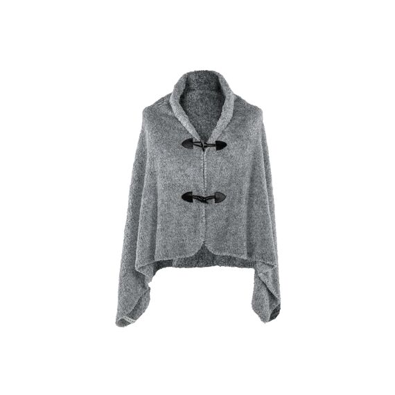 Tiseco Poncho Cosy Teddy Sherpa Bi-Tone 75X150Cm Grey