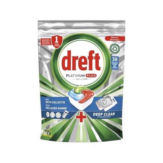 Dreft Vaatwas Platinum+ Deep Clean 18St