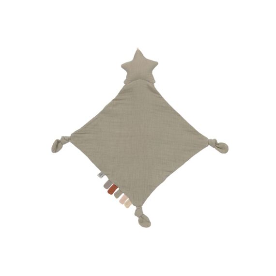 Lassig Knuffeldoekje Muslin Gots Star Olive