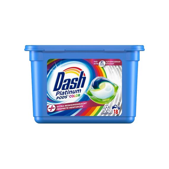 Dash Wasmiddel Tabs Platinum Color 18St