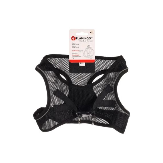 Flamingo Harnas Step&Go Bento Zwart Xxl 56-62Cm