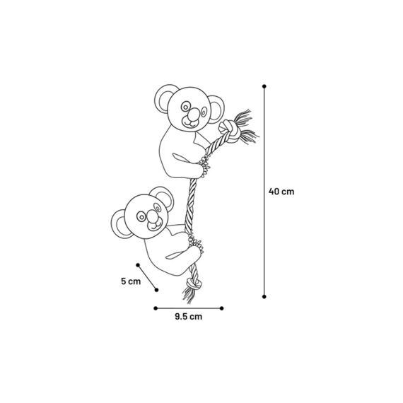 Flamingo Hs Hangta Koala + Touw Grijs S 40Cm