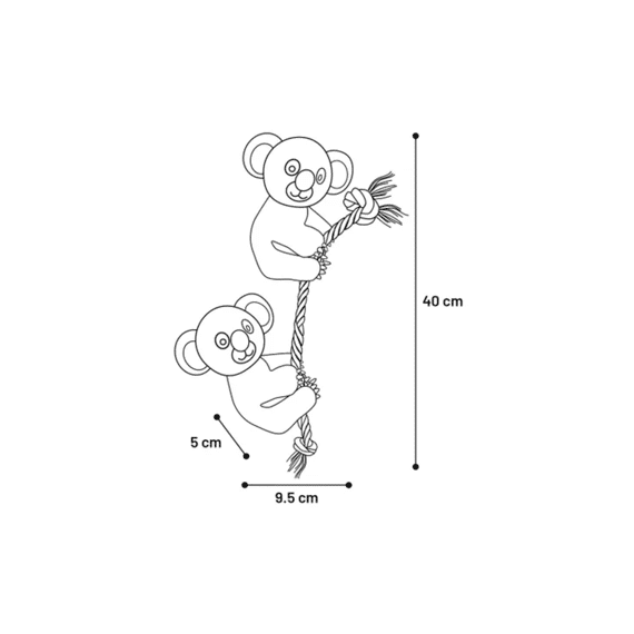 Flamingo Hs Hangta Koala + Touw Grijs S 40Cm