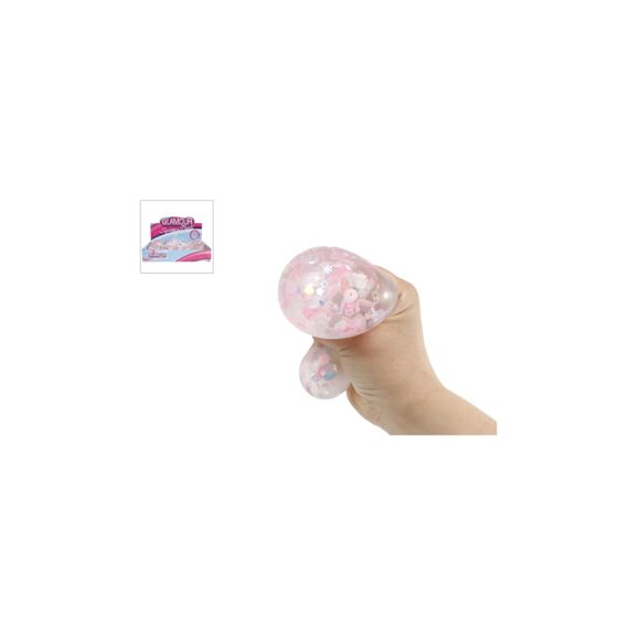 Glamour Squeeze Knijpbal Flower And Glitter 6Cm