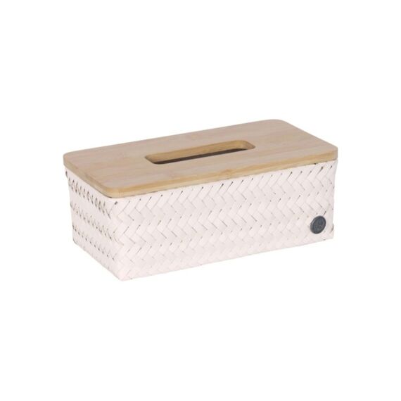Handed By Tissue Box Rechthoekig 27X15X10 Champagne Met Bamboo