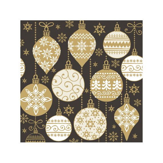 Duni Servet 33X33Cm 20 Stuks Baubles With Pattern