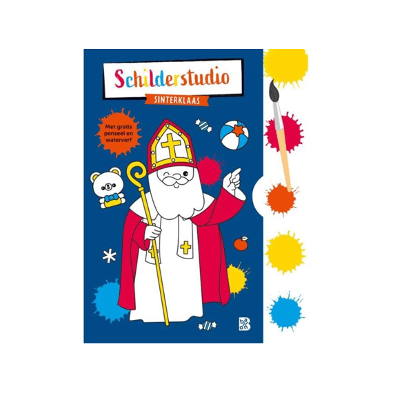 Kleurboek Met Verfpalet En Penseel Sinterklaas