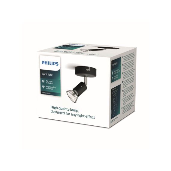 Philips Opbouwspot Limbali Spot Enkel Black 1X50W 230V