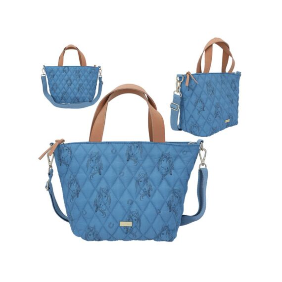 Miss Melody Mini Shopper Blue Quilt