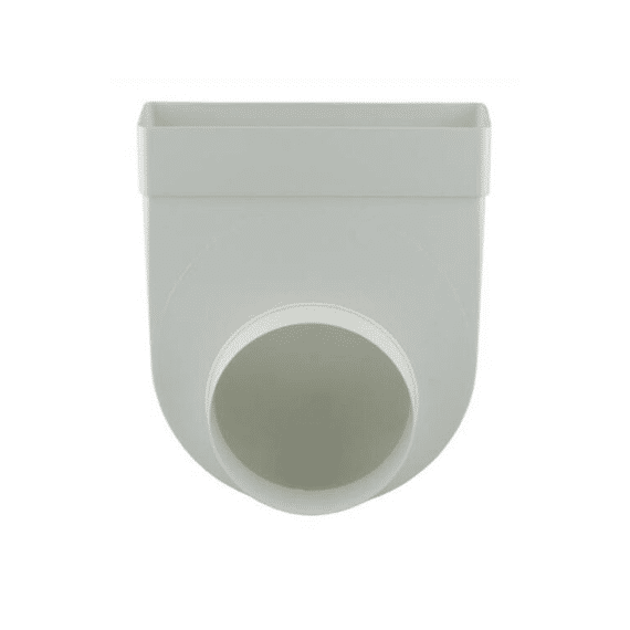 Pvc Hoekverbinding Rechthoekig/rond 90° 7017 (220x90) Dia 150 (wit) New