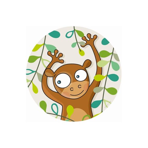 Placemat Anti-Slip 38Cm Rond Monkey