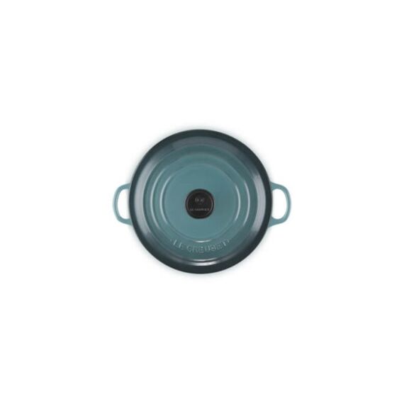 Le Creuset Stoofpan Rond Classic In Geëmailleerd Gietijzer Ocean Met Zwarte Knop 26Cm