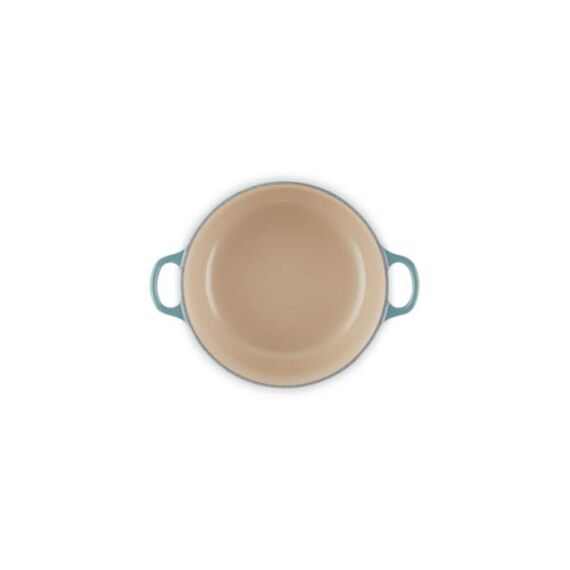 Le Creuset Stoofpan Rond Classic In Geëmailleerd Gietijzer Ocean Met Zwarte Knop 26Cm