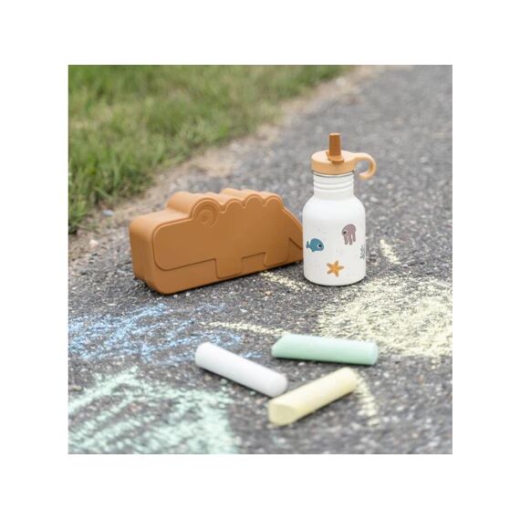 Done By Deer Metalen Drinkfles Sea Friends Beige