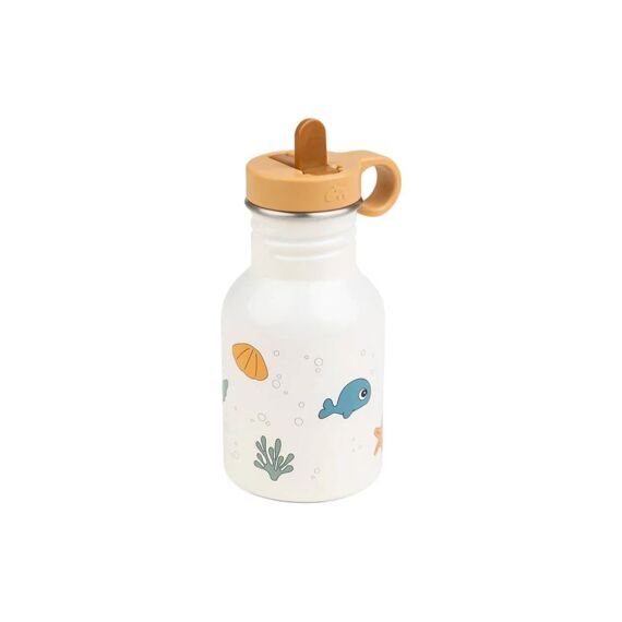 Done By Deer Metalen Drinkfles Sea Friends Beige