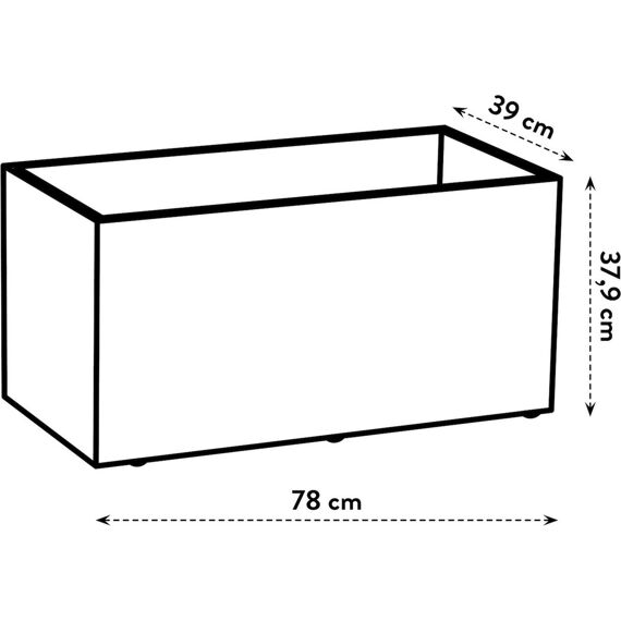 Elho Vivo Next Lang 80 cm Zwart