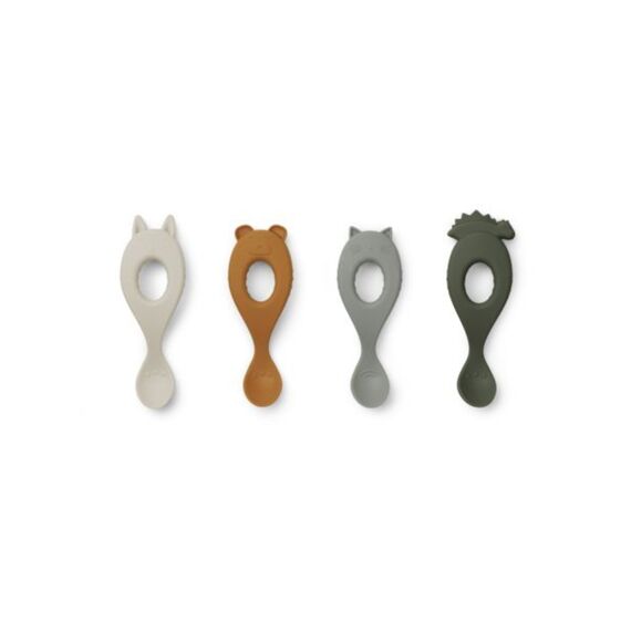 Liewood Liva Silicone Lepel 4-Pack Hunter Green Mix