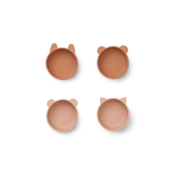 Liewood Iggy Silicone Kommetjes 4-Pack Tuscany Rose Mix