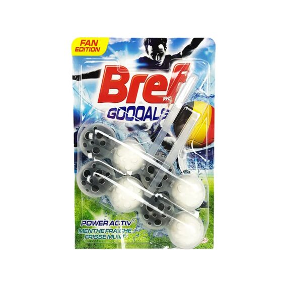 Bref Wc-Reiniger Blok Power Activ Goals Frisse Munt 2X50Gr