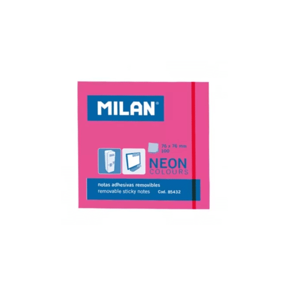 Milan Transparante Pvc Kleefnotes 50Blad 11.3X9.1 Roos