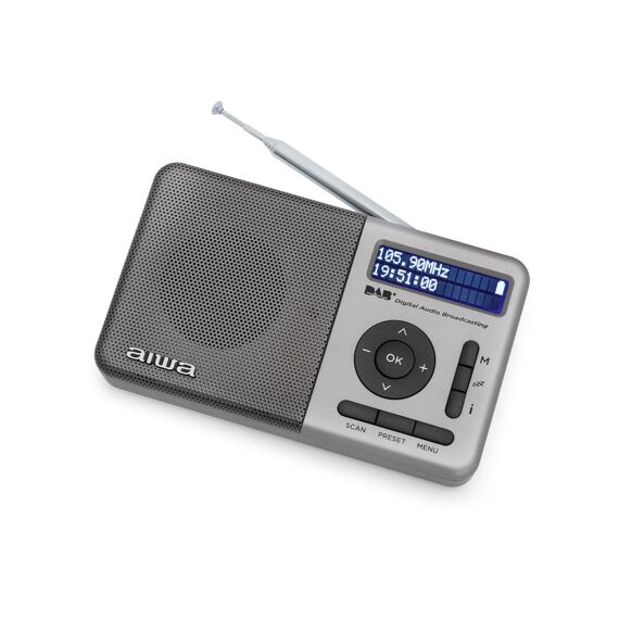 Aiwa Rd 40 Dab Draagbare Radio Zilver